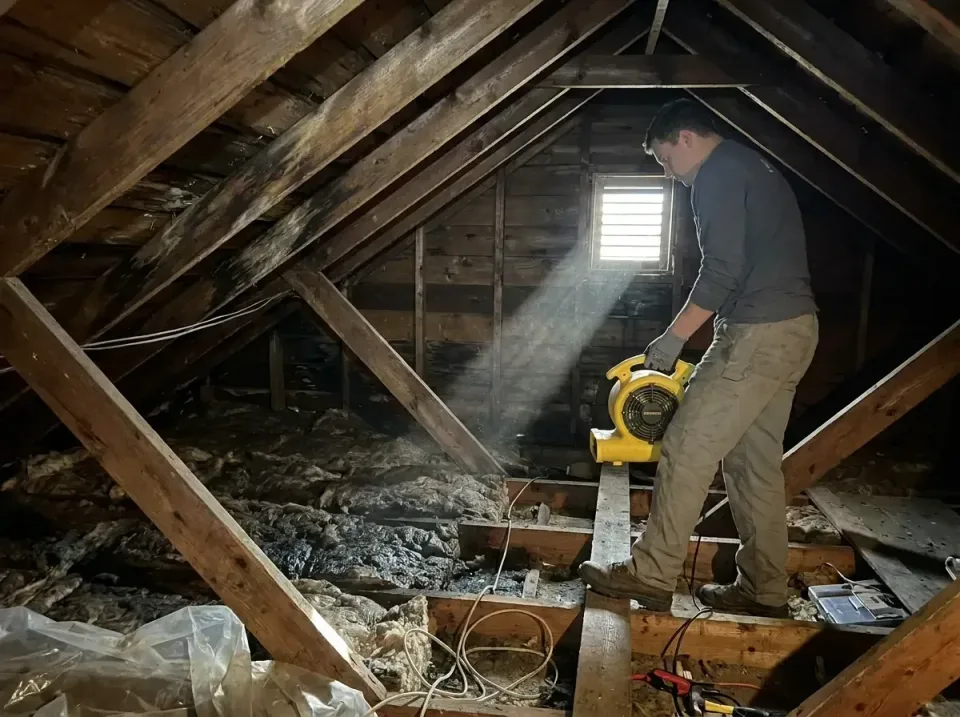attic-water-damage-drying-proc-007 — frequently asked questions, Emergency Water Extraction & 24/7 Flood Response in Calumet…